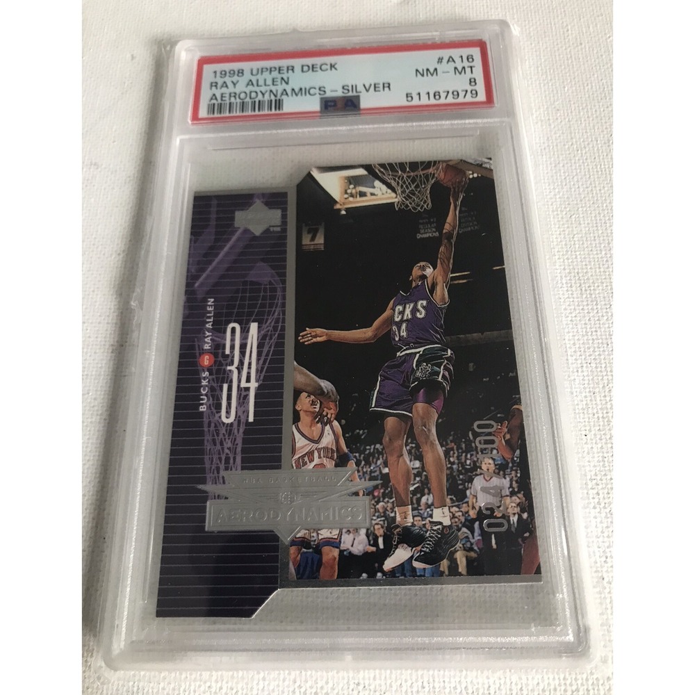 1998-99 Upper Deck AeroDynamics Silver Quantum Die-Cut /100 Ray Allen #A16 HOF